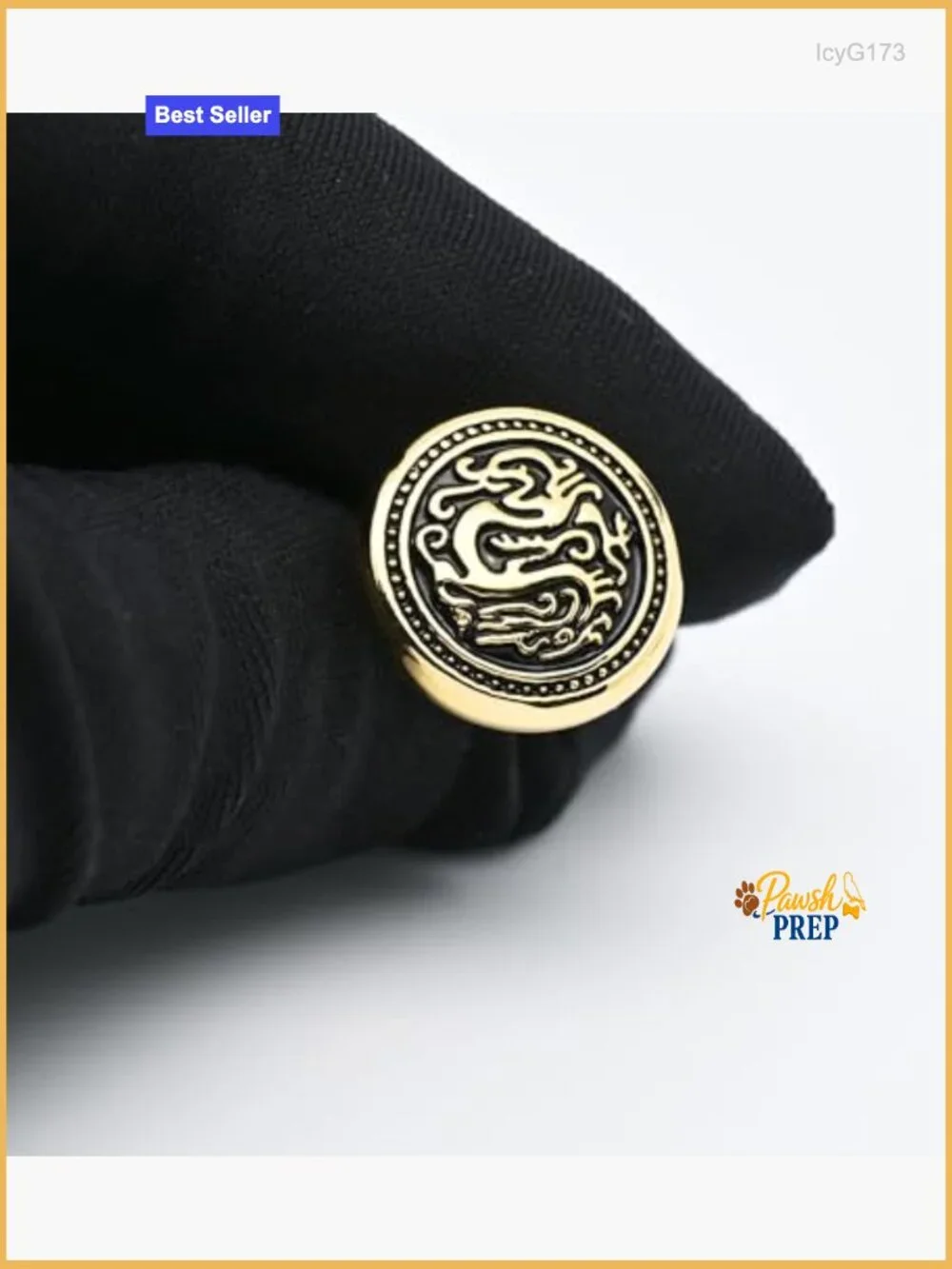 Classic Golden Dragon Totem Cufflinks in Gift Case for Men Wedding Business
